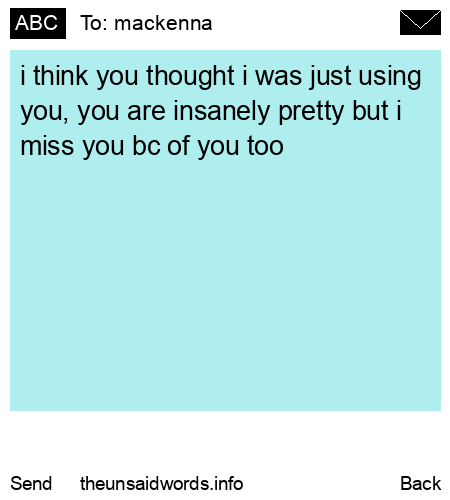 unsent message to mackenna