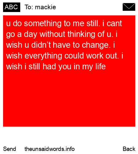 unsent message to mackie