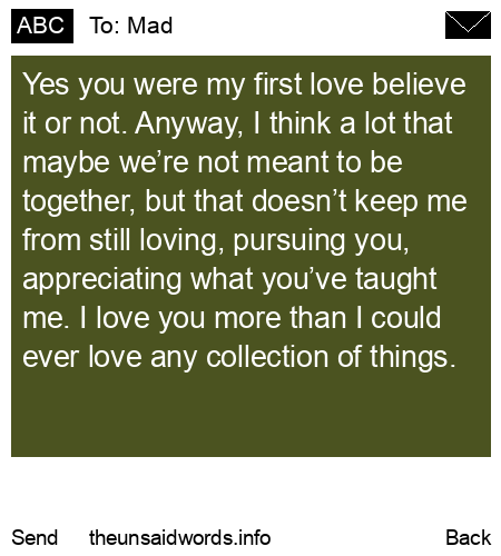 unsent message to Mad