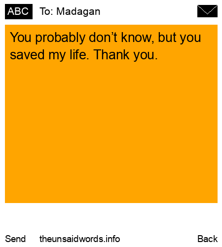 unsent message to Madagan 