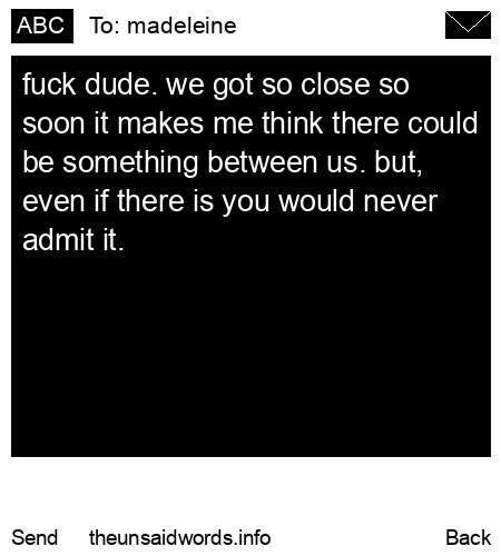 unsent message to madeleine