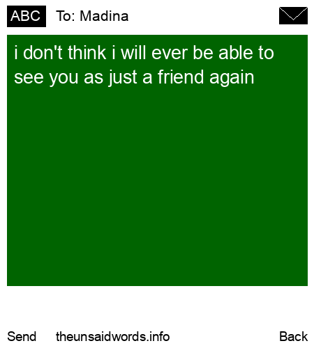 unsent message to Madina