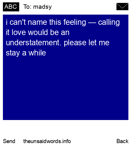 unsent message to madsy