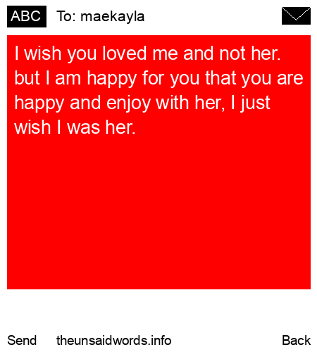 unsent message to maekayla