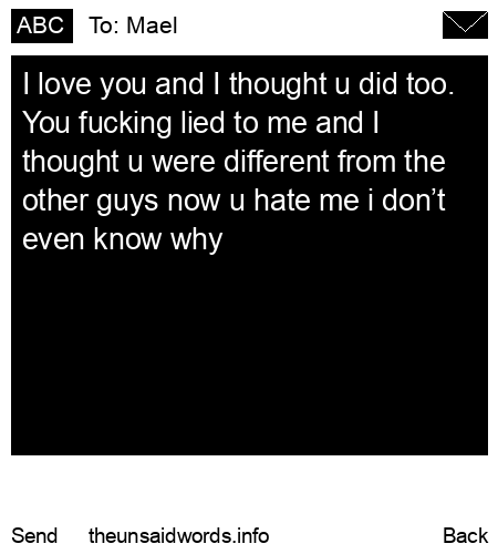 unsent message to Mael