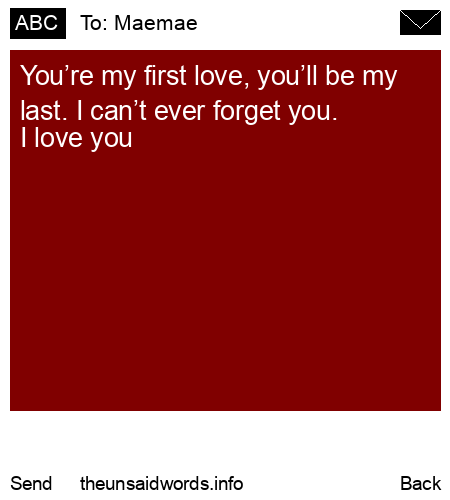 unsent message to Maemae
