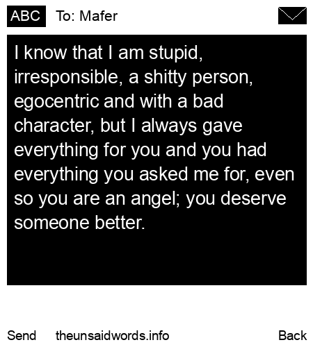 unsent message to Mafer
