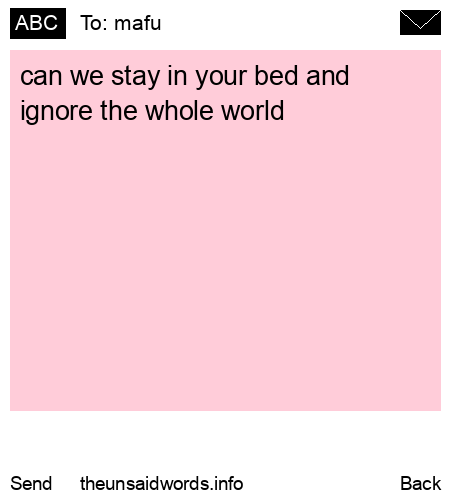 unsent message to mafu