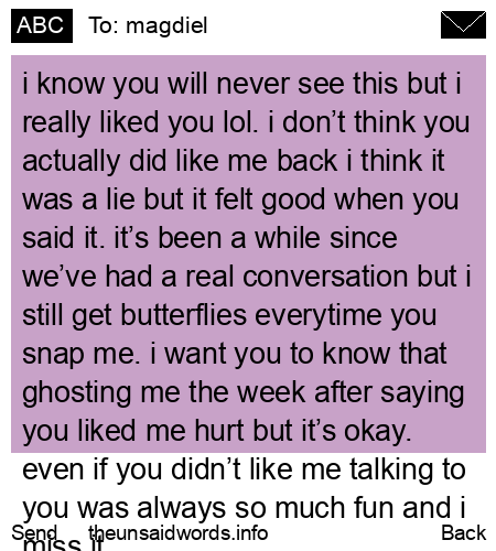 unsent message to magdiel