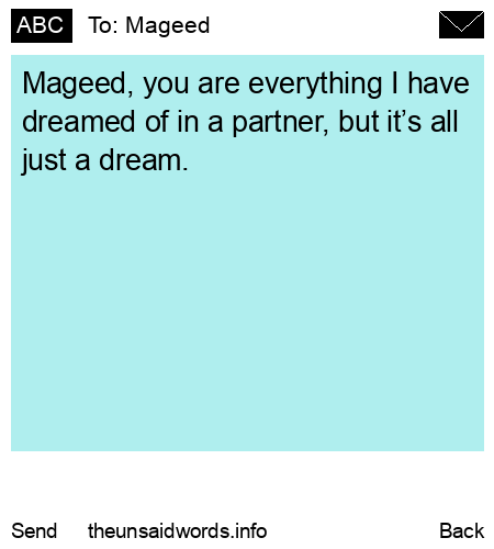 unsent message to Mageed