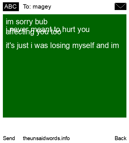 unsent message to magey