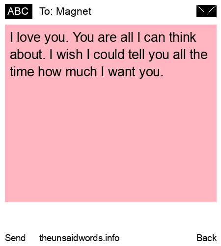 unsent message to Magnet