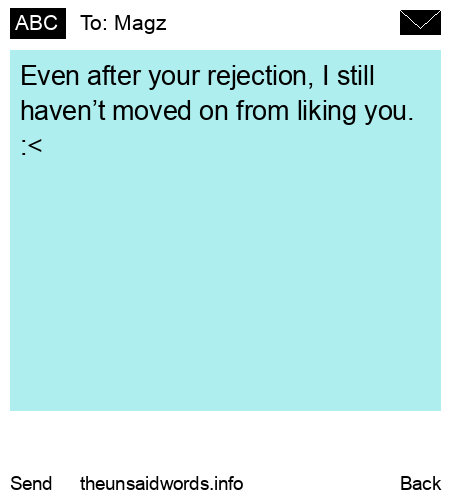 unsent message to Magz