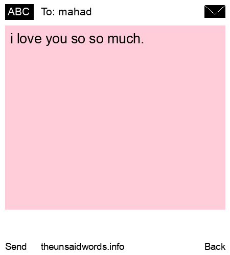 unsent message to mahad