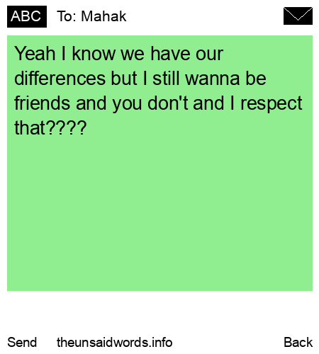 unsent message to Mahak