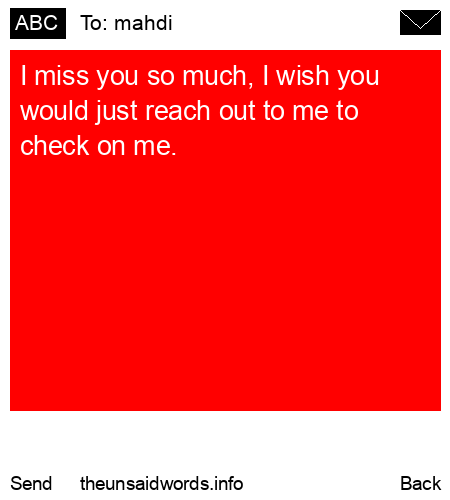 unsent message to mahdi