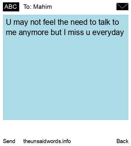 unsent message to Mahim