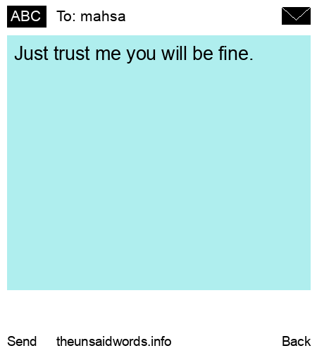 unsent message to mahsa