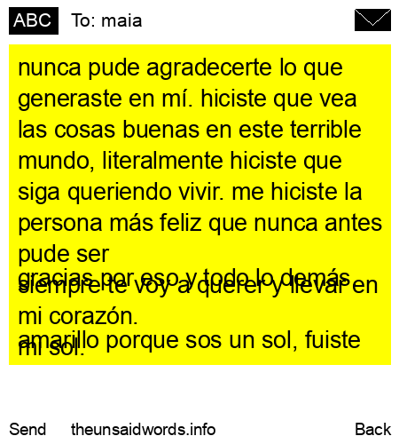 unsent message to maia