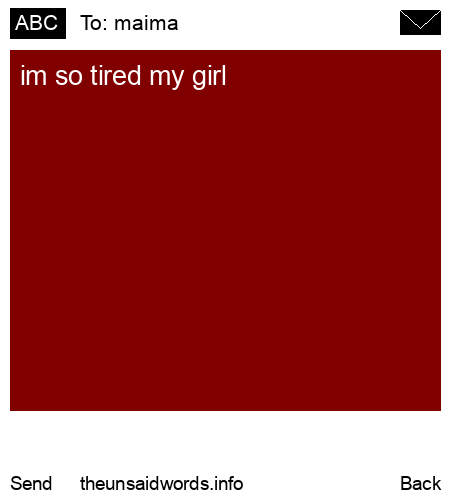 unsent message to maima