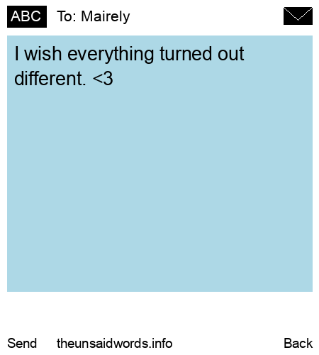 unsent message to Mairely 