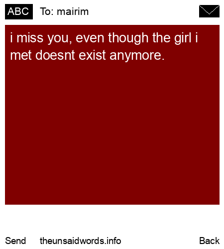 unsent message to mairim