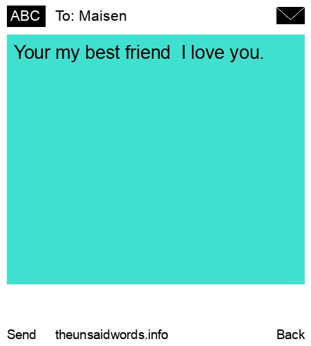 unsent message to Maisen 