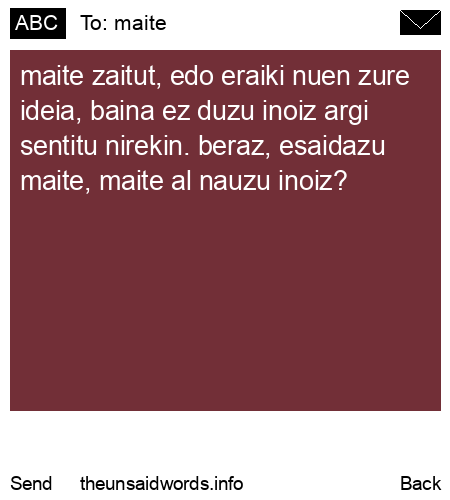 unsent message to maite