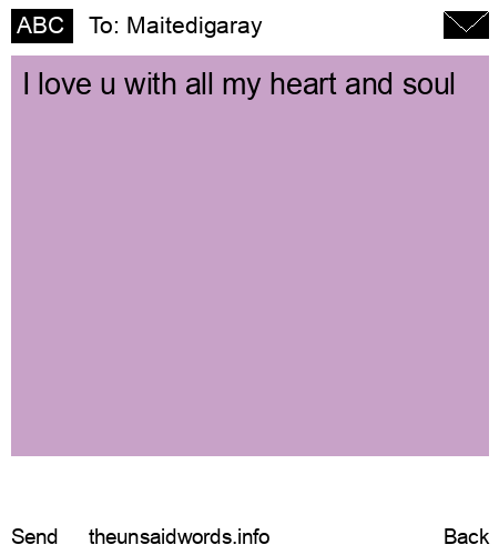 unsent message to Maitedigaray