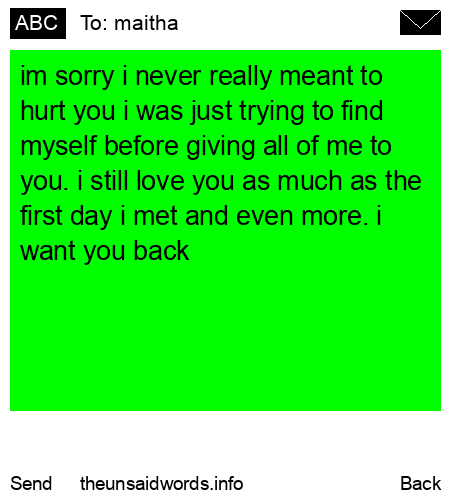 unsent message to maitha