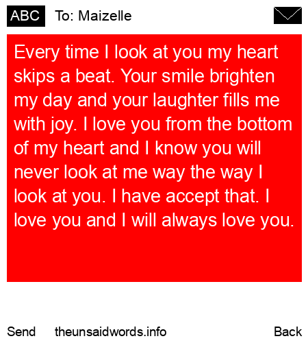 unsent message to Maizelle