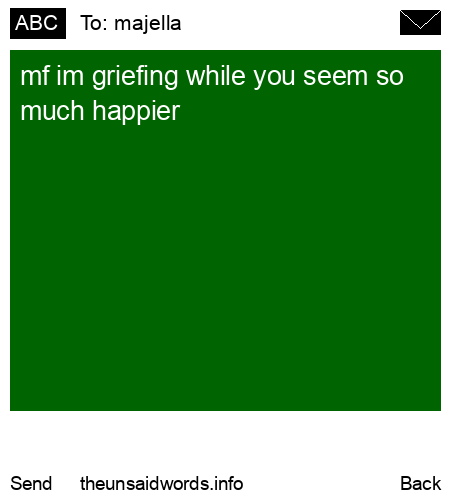 unsent message to majella