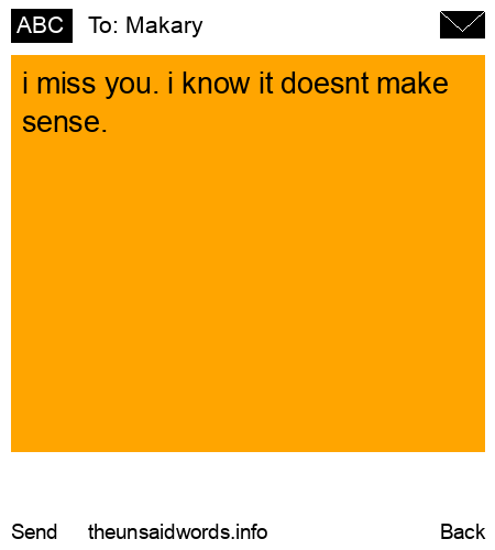 unsent message to Makary