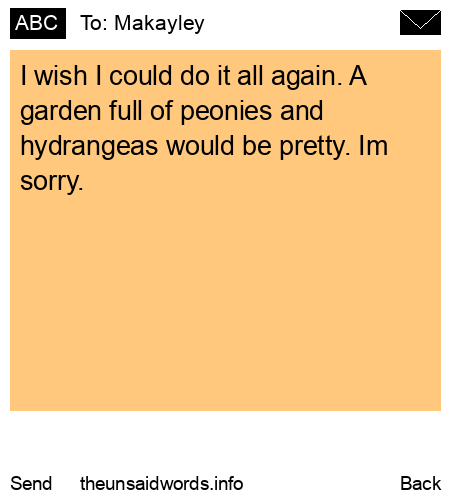 unsent message to Makayley