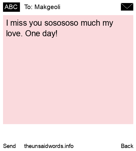 unsent message to Makgeoli
