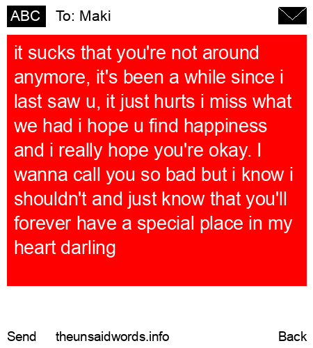unsent message to Maki
