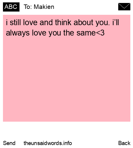 unsent message to Makien