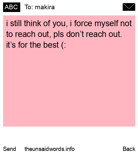unsent message to makira