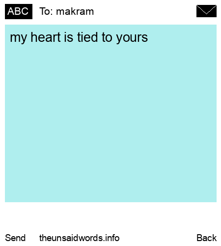 unsent message to makram