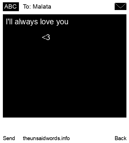 unsent message to Malata