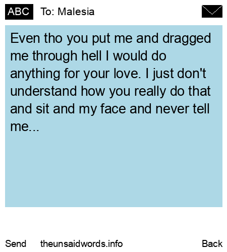 unsent message to Malesia