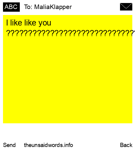 unsent message to MaliaKlapper