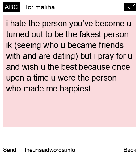 unsent message to maliha