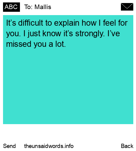 unsent message to Mallis