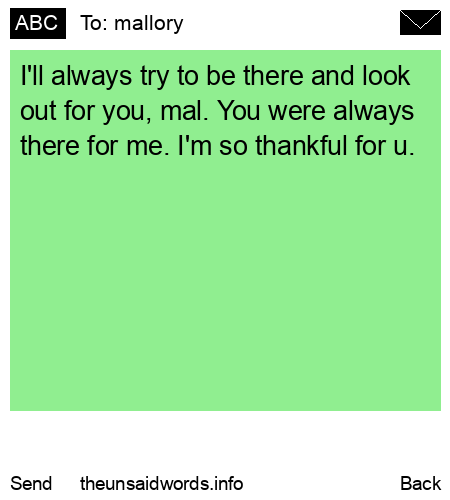 unsent message to mallory