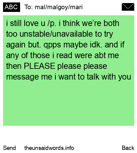unsent message to mal/malgoy/mari