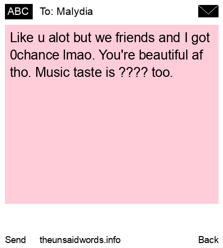 unsent message to Malydia 