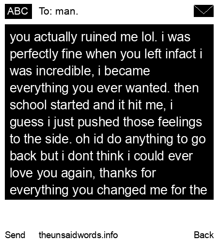 unsent message to man.