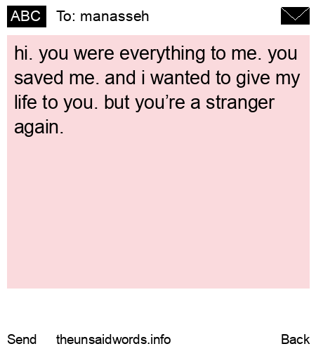 unsent message to manasseh