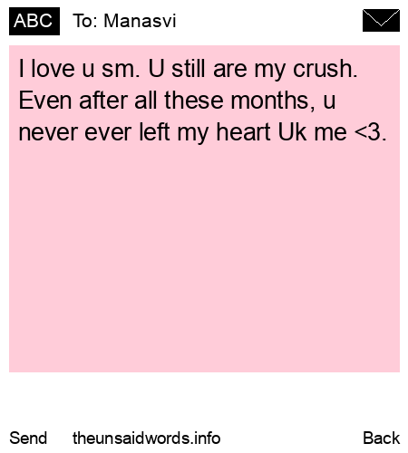 unsent message to Manasvi